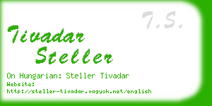 tivadar steller business card